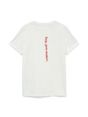 T-shirt με στάμπα στην πλάτη Vero Moda - Λευκό/Κόκκινο - thefashionproject.gr - VERO MODA