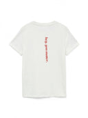 T-shirt με στάμπα στην πλάτη Vero Moda - Λευκό/Κόκκινο - thefashionproject.gr - VERO MODA