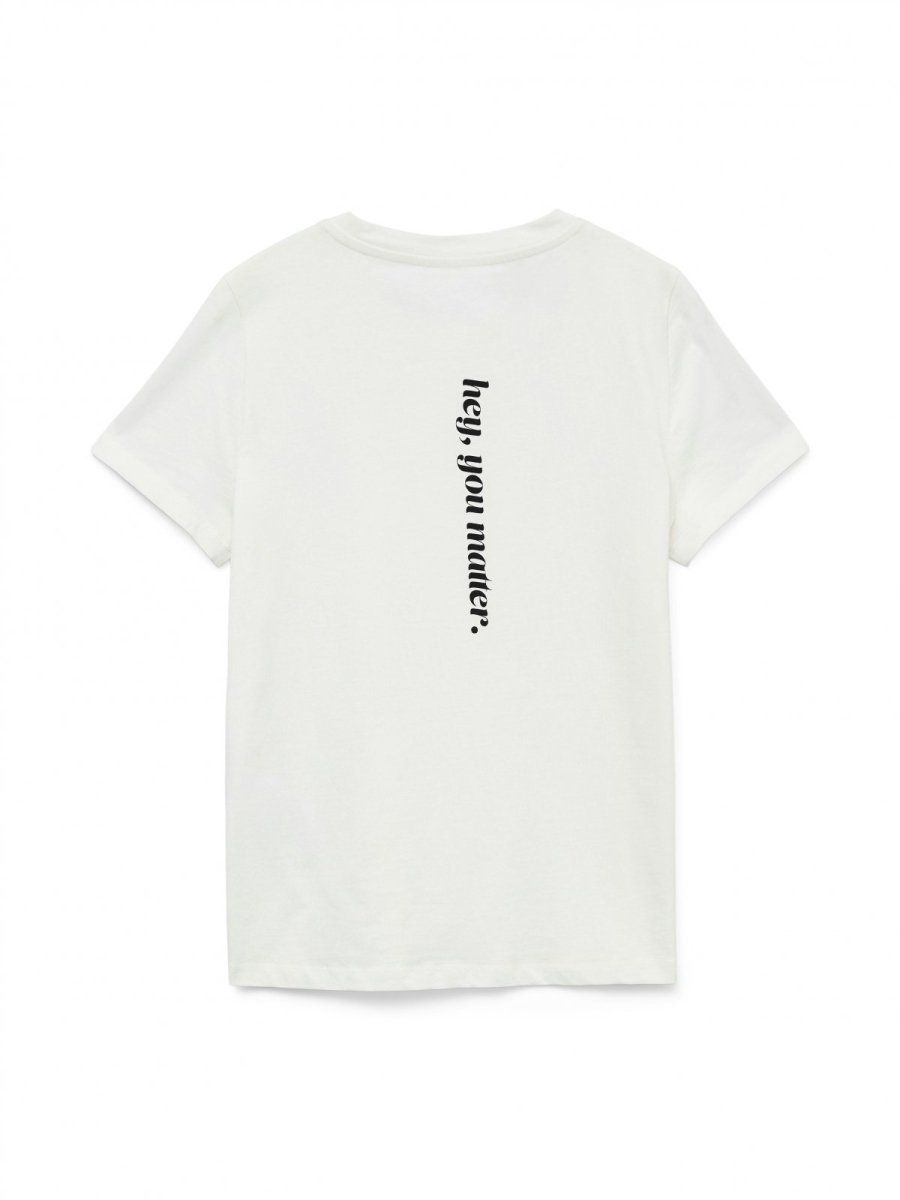 T-shirt με στάμπα στην πλάτη Vero Moda - Λευκό/Μαύρο - thefashionproject.gr - VERO MODA