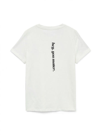 T-shirt με στάμπα στην πλάτη Vero Moda - Λευκό/Μαύρο - thefashionproject.gr - VERO MODA