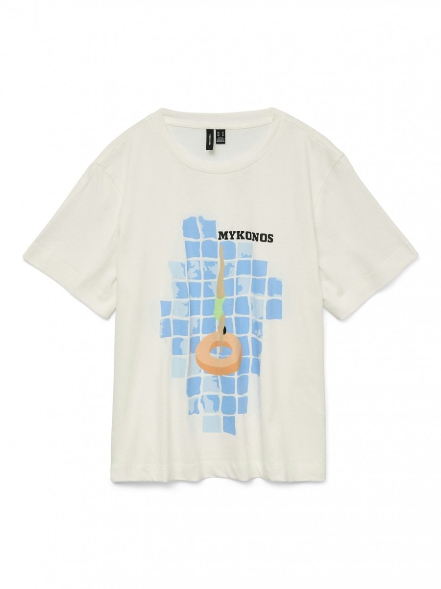 T-shirt με στάμπα Vero Moda 10329464 - Λευκό - thefashionproject.gr - VERO MODA