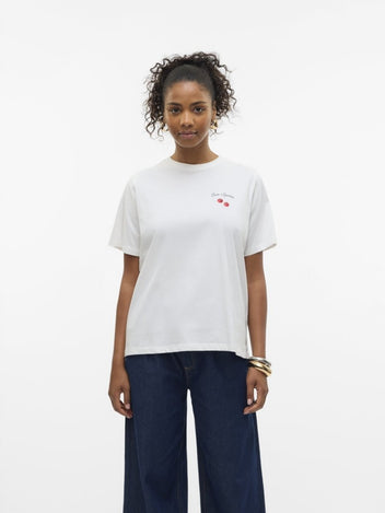 T-shirt με στάμπα Vero Moda 10329799 - Λευκό - thefashionproject.gr - VERO MODA