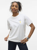 T-shirt με στάμπα Vero Moda 10329799 - Λευκό - thefashionproject.gr - VERO MODA