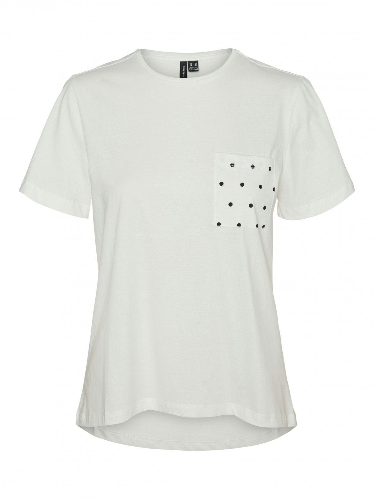 T-shirt με τσεπάκι Vero Moda 10322565 - Λευκό - thefashionproject.gr - VERO MODA