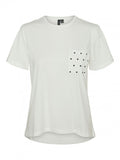 T-shirt με τσεπάκι Vero Moda 10322565 - Λευκό - thefashionproject.gr - VERO MODA