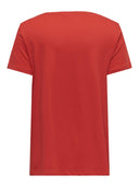 T-shirt με v cut λαιμόκοψη Plus Size CARMAKOMA 15298452 - Κόκκινο - thefashionproject.gr - CARMAKOMA