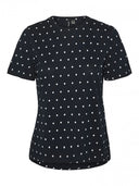 T-shirt πουά Vero Moda 10322565 - Μπλε σκούρο - thefashionproject.gr - VERO MODA