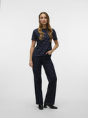 T-shirt πουά Vero Moda 10322565 - Μπλε σκούρο - thefashionproject.gr - VERO MODA