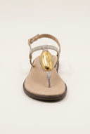 RAGAZZA - T - Strap Sandals - Beige Suede