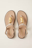 RAGAZZA - T - Strap Sandals - Beige Suede