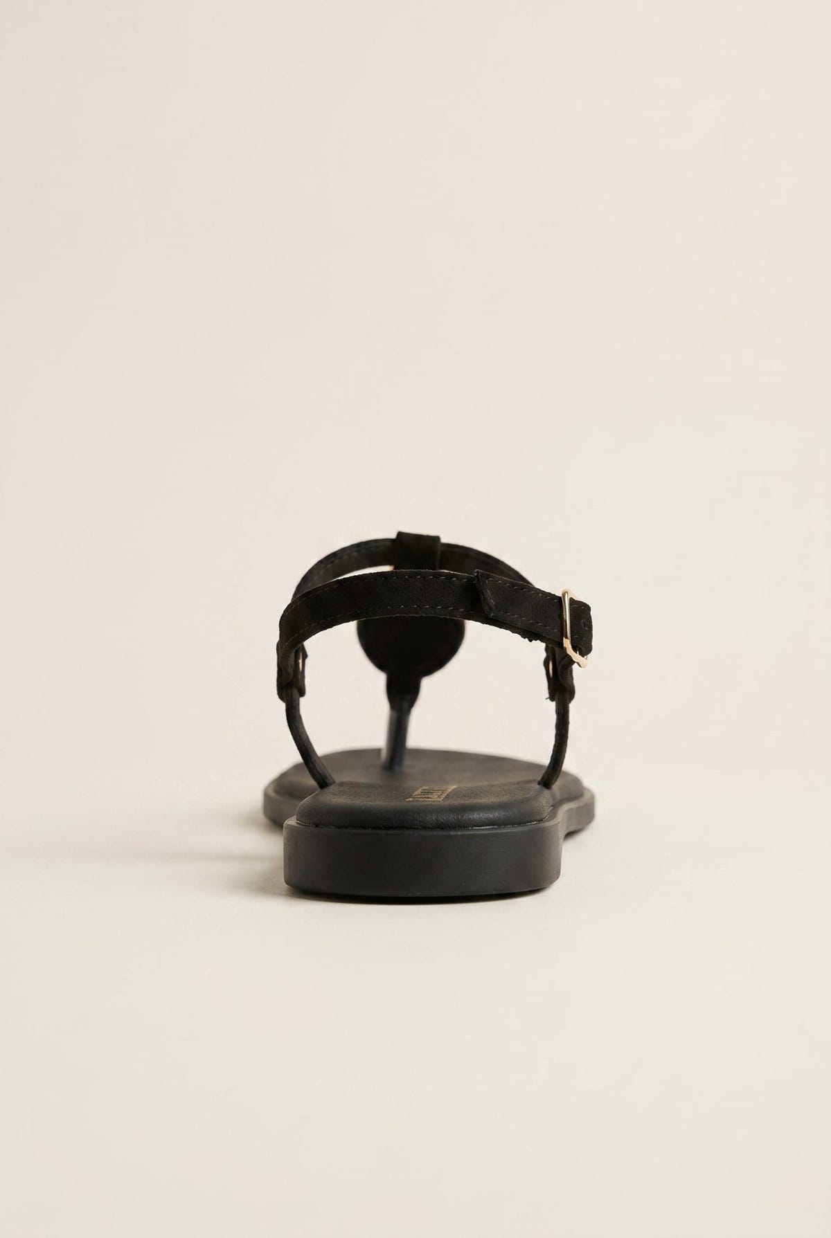 RAGAZZA - T - Strap Sandals - Black Suede
