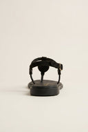RAGAZZA - T - Strap Sandals - Black Suede