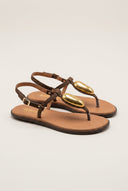 RAGAZZA - T - Strap Sandals - Brown Suede