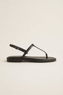 TFP - T Strap Sandals Buckle Closure - Black Matte