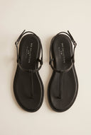TFP - T Strap Sandals Buckle Closure - Black Matte