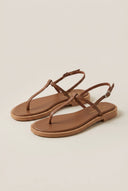 TFP - T Strap Sandals Buckle Closure - Brown Matte
