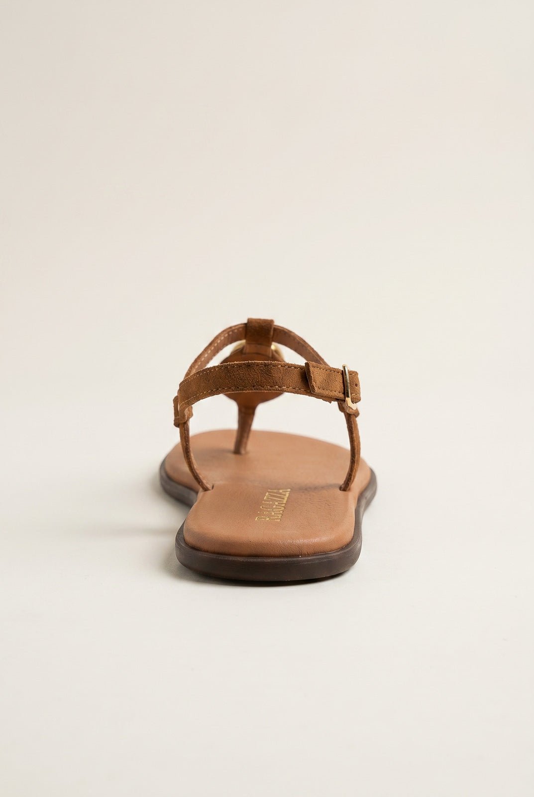 RAGAZZA - T - Strap Sandals - Tan Suede