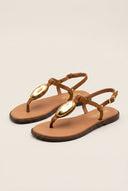 RAGAZZA - T - Strap Sandals - Tan Suede