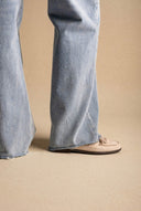 MARQUIIZ - Tassel Loafers with Metal Detail - Beige Suede