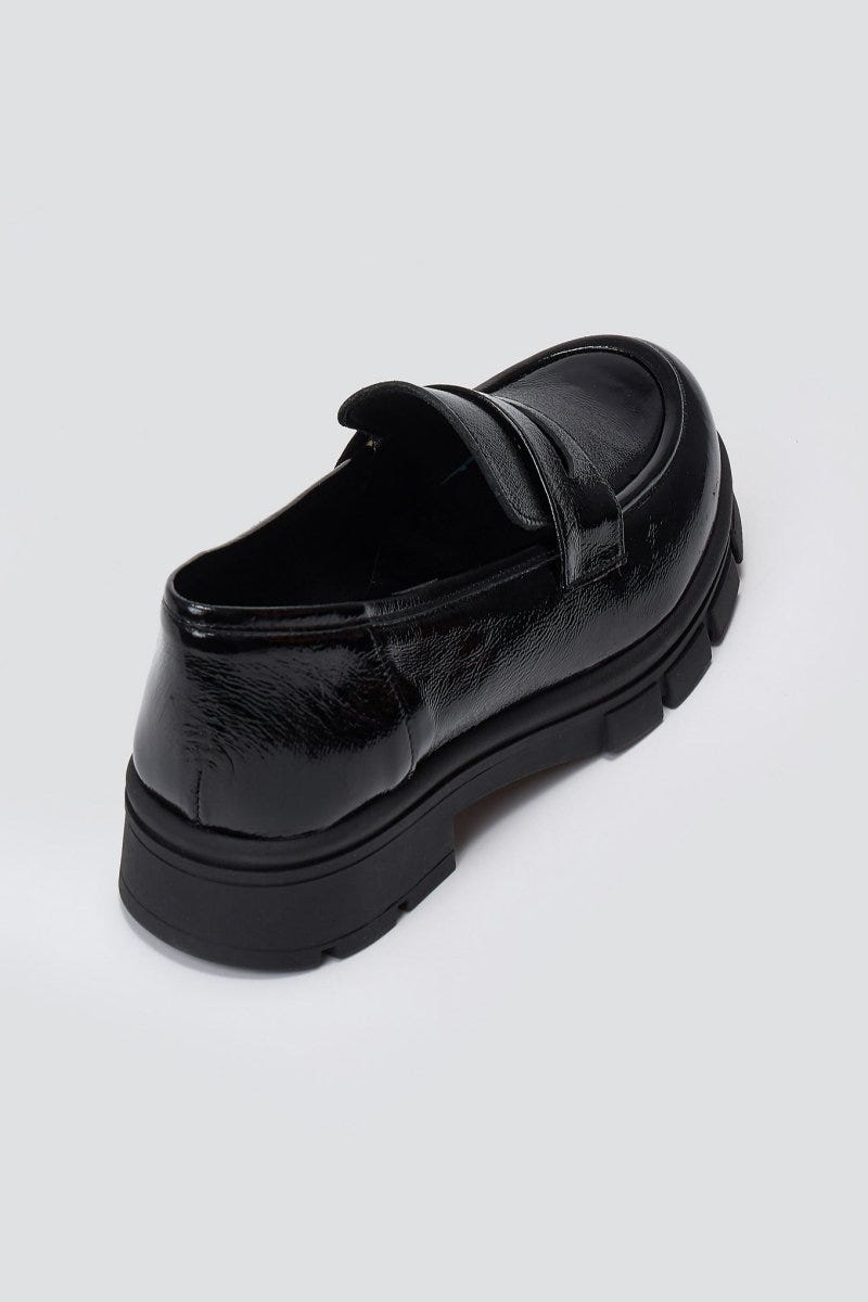 TFP Chunky Loafers Lug Sole - Black Patent - thefashionproject.gr - TFP