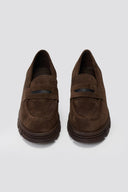 TFP Chunky Loafers Lug Sole - Brown Suede - thefashionproject.gr - TFP