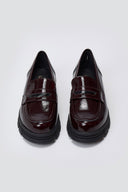 TFP Chunky Loafers Lug Sole - Burgundy Patent - thefashionproject.gr - TFP
