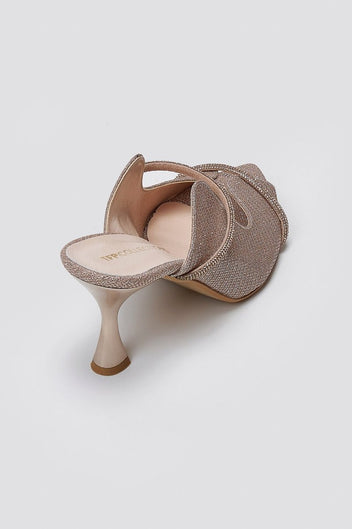 TFP Glitter Mules - Champagne Glitter - thefashionproject.gr - TFP