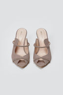 TFP Glitter Mules - Champagne Glitter - thefashionproject.gr - TFP