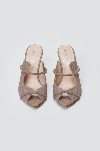 TFP Glitter Mules - Champagne Glitter - thefashionproject.gr - TFP