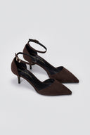 TFP Kitten Heel Pumps - Brown Suede - thefashionproject.gr - TFP