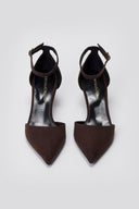 TFP Kitten Heel Pumps - Brown Suede - thefashionproject.gr - TFP