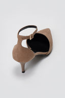 TFP Kitten Heel Pumps - Taupe Suede - thefashionproject.gr - TFP