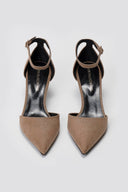 TFP Kitten Heel Pumps - Taupe Suede - thefashionproject.gr - TFP