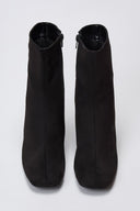 TFP Low Heel Ankle Boots - Black Suede - thefashionproject.gr - TFP