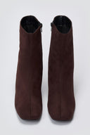 TFP Low Heel Ankle Boots - Brown Suede - thefashionproject.gr - TFP