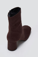 TFP Low Heel Ankle Boots - Brown Suede - thefashionproject.gr - TFP