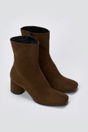 TFP Low Heel Ankle Boots - Olive Suede - thefashionproject.gr - TFP