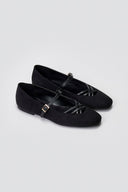 TFP Mary Jane Ballet Flats - Black Suede - thefashionproject.gr - TFP