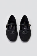 TFP Mary Jane Ballet Flats - Black Suede - thefashionproject.gr - TFP