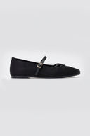 TFP Mary Jane Ballet Flats - Black Suede - thefashionproject.gr - TFP