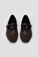 TFP Mary Jane Ballet Flats - Brown Suede - thefashionproject.gr - TFP