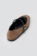 TFP Mary Jane Ballet Flats - Taupe Suede - thefashionproject.gr - TFP