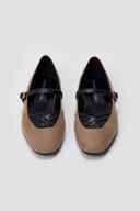 TFP Mary Jane Ballet Flats - Taupe Suede - thefashionproject.gr - TFP