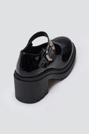 TFP Mary Jane Platform Block Heel Pumps - Black Patent - thefashionproject.gr - TFP