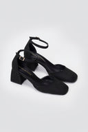 TFP Open Side Pumps - Black Suede - thefashionproject.gr - TFP