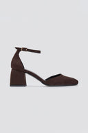 TFP Open Side Pumps - Brown Suede - thefashionproject.gr - TFP