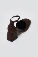 TFP Open Side Pumps - Brown Suede - thefashionproject.gr - TFP