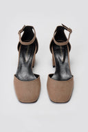 TFP Open Side Pumps - Taupe Suede - thefashionproject.gr - TFP