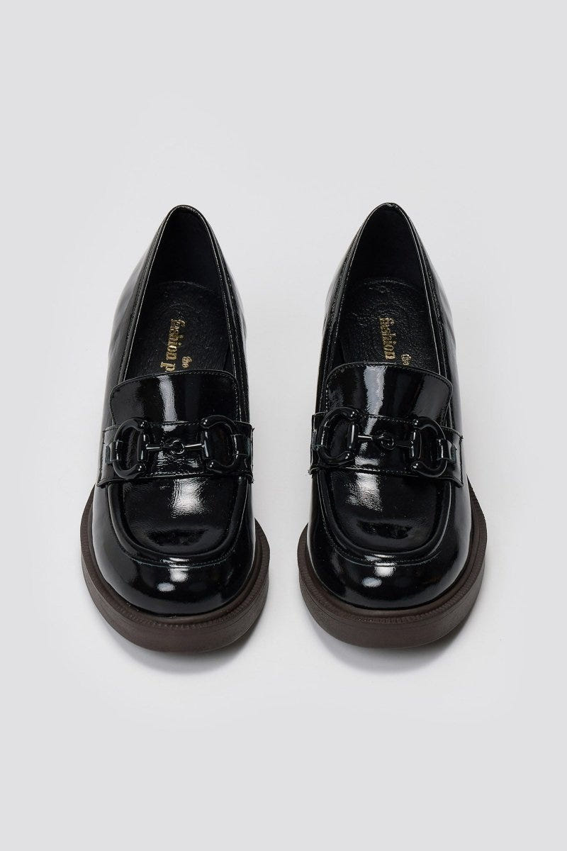 TFP Patent Leather Loafers - Black Patent - thefashionproject.gr - TFP