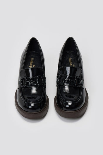 TFP Patent Leather Loafers - Black Patent - thefashionproject.gr - TFP
